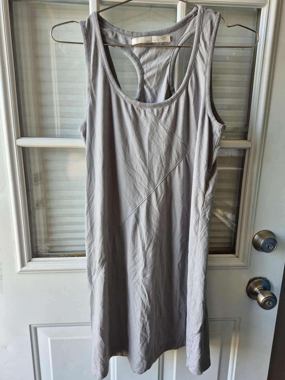 Athleta Light Gray Sleeveless Racerback Tank